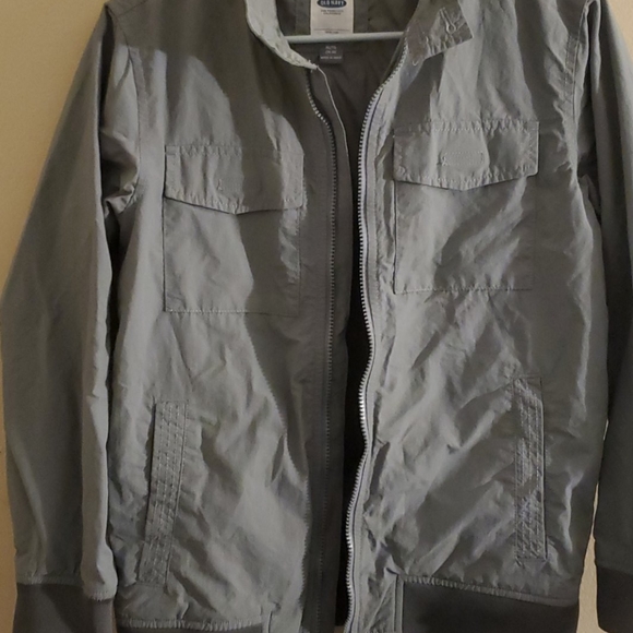 Old Navy army green zip up jacket - Picture 3 of 4